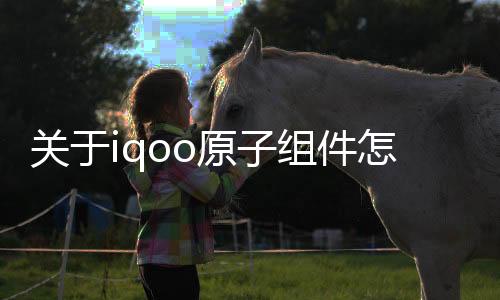 关于iqoo原子组件怎么编程的信息
