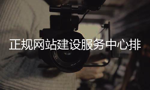 正规网站建设服务中心排名（网站建设服务公司）